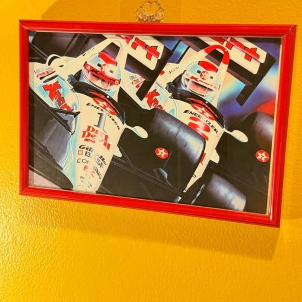 Vintage Newman/Haas Racing Kmart Energizer Indy Car Framed Poster